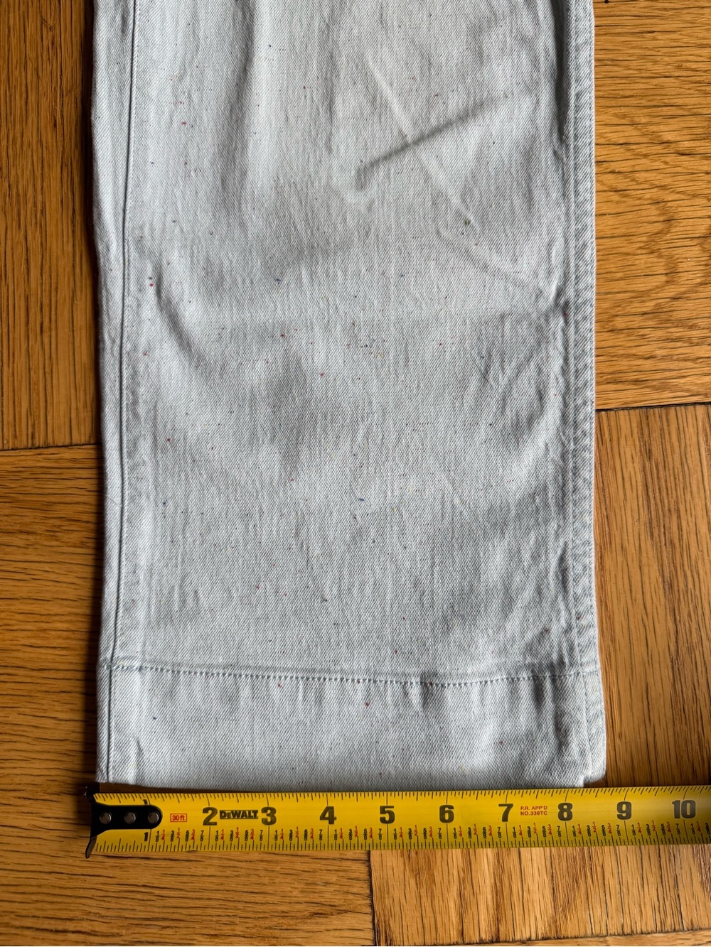 Madewell Emmett Cropped Wide Leg Pants, Light Blue Speckled Canvas, Sz 25, VGUC - Picture 15 of 16
